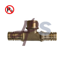 lead free brass pex female wallplate elbow